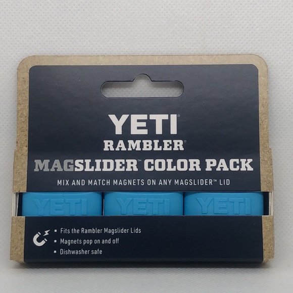 🩵 Yeti Rambler Tumbler Reef Blue 20oz & Magslider Color 3 Pack NWT 🩵 - Picture 5 of 6